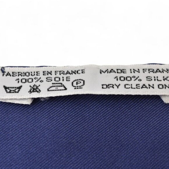HERMES Blue Silk Scarf - Picture 8 of 9
